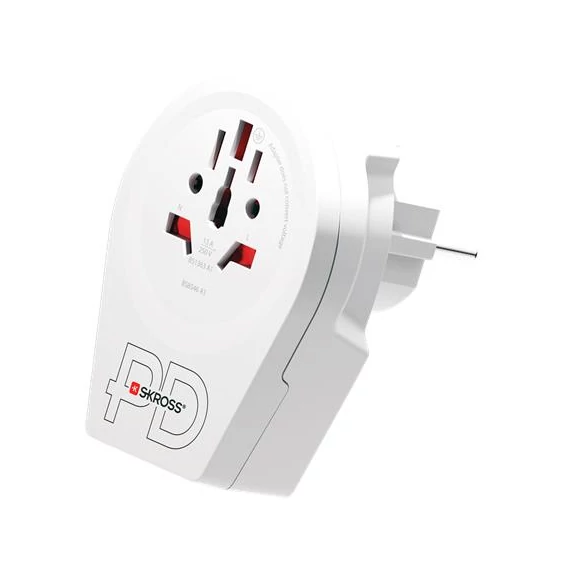 Adapter, Európába utazóknak, USB-C + USB-A, SKROSS