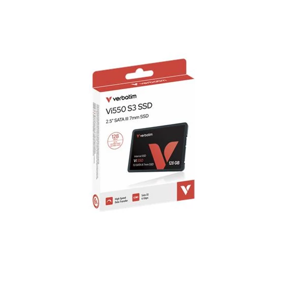 SSD (belső memória), 128GB, SATA 3, 430/560MB/s, VERBATIM "Vi550"