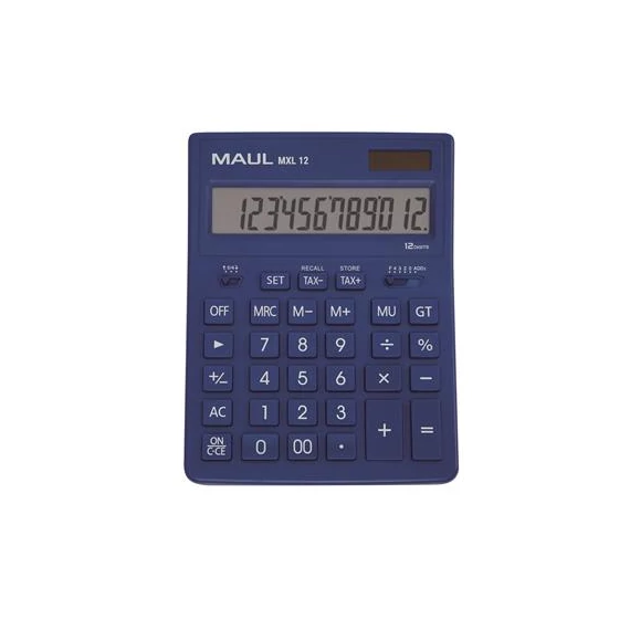 Számológép, asztali, 12 számjegy, MAUL "MXL 12", kék