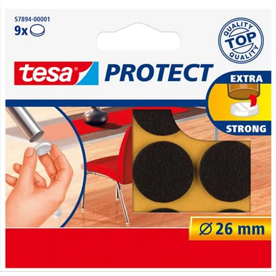Filckorong, karcolásgátló, 26 mm, TESA "Protect®", barna