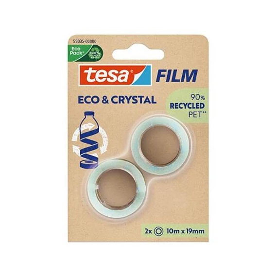 Ragasztószalag, 19 mm x 10 m, TESA "Eco&Crystal", átlátszó