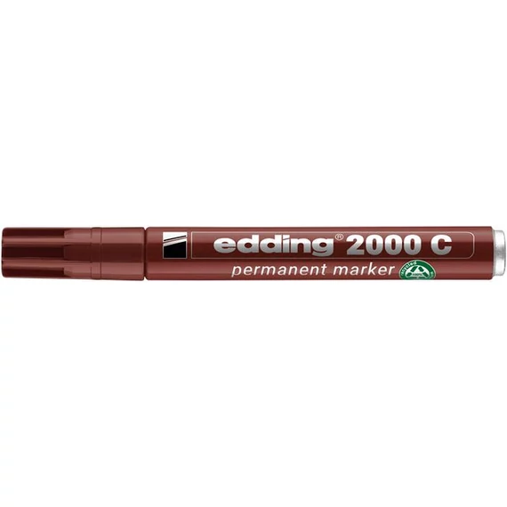 Alkoholos marker, 1,5-3 mm, kúpos, EDDING "2000", barna
