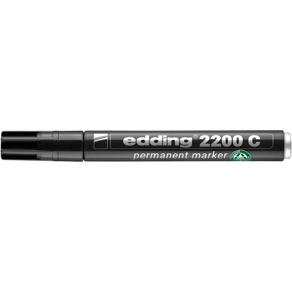 Alkoholos marker, 1-5 mm, vágott, EDDING "2200", fekete
