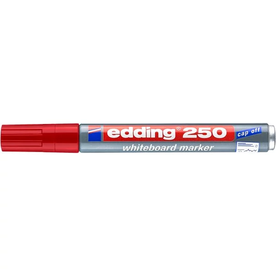 Tábla- és flipchart marker, 1-3 mm, kúpos, EDDING "250", piros