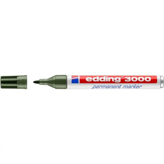 Alkoholos marker, 1,5-3 mm, kúpos, EDDING "3000", olívazöld