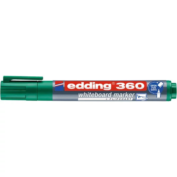 Tábla- és flipchart marker, 1,5-3 mm, kúpos, EDDING "360", zöld