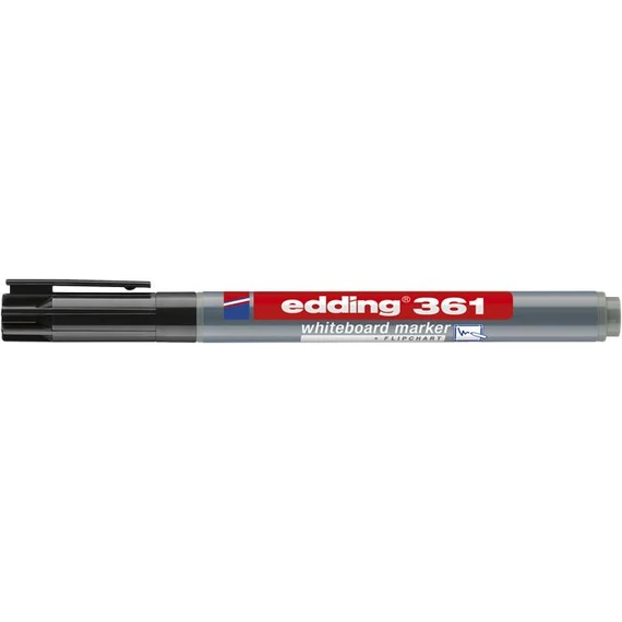 Tábla- és flichart marker, kúpos, 1 mm, EDDING "361", fekete