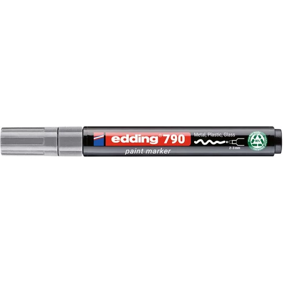 Lakkmarker, 2-3 mm, PCR, EDDING "790", ezüst
