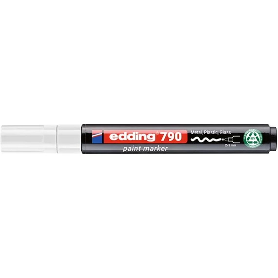 Lakkmarker, 2-3 mm, PCR, EDDING "790", fehér Lakkmarker, 2-3 mm, PCR, EDDING "790", fehér