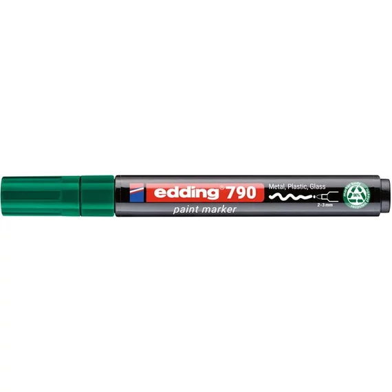 Lakkmarker, 2-3 mm, PCR, EDDING "790", zöld