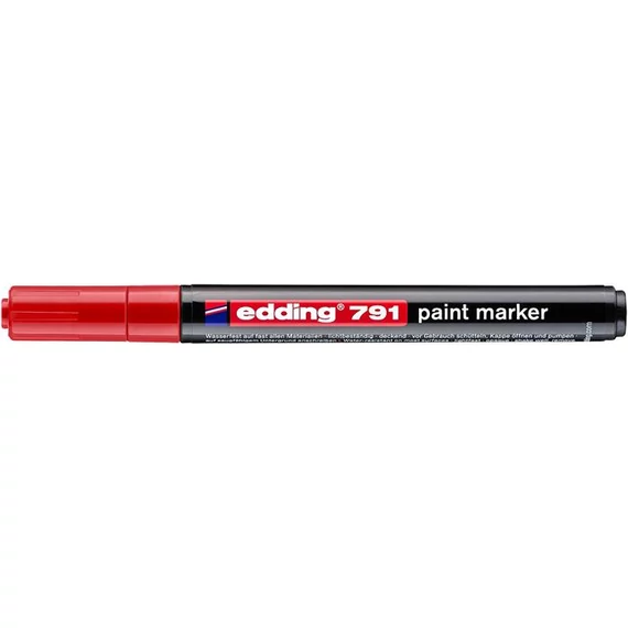 Lakkmarker, 1-2 mm, EDDING "791", piros