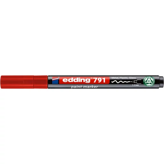 Lakkmarker, 1-2 mm, PCR, EDDING "791", piros