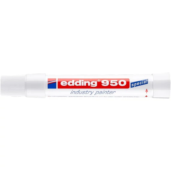 Jelölő marker, 10 mm, kúpos, EDDING "950", fehér Jelölő marker, 10 mm, kúpos, EDDING "950", fehér
