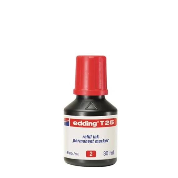 Utántöltő alkoholos markerhez, EDDING "T25", piros