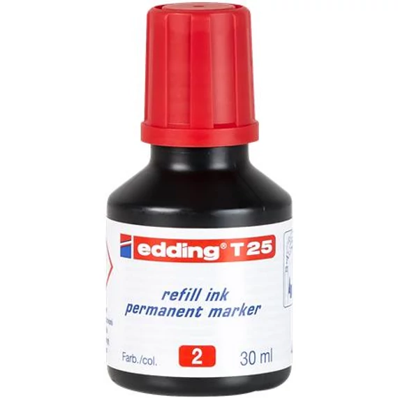 Utántöltő alkoholos markerhez, EDDING "T25", piros