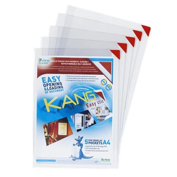 Öntapadó bemutatótábla, A3, DJOIS "Kang", piros