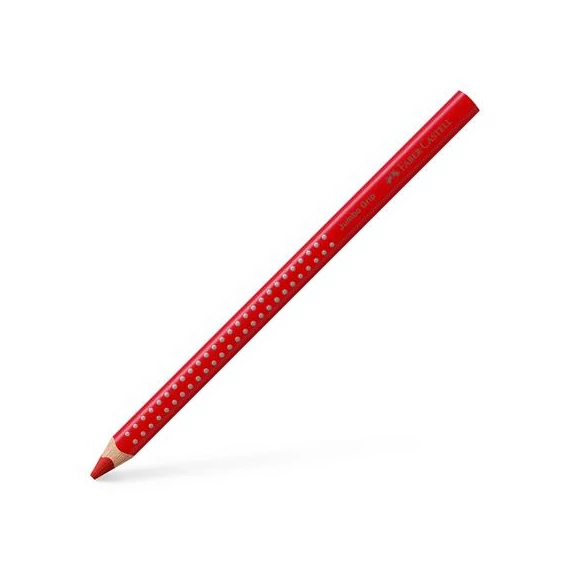 Színes ceruza, háromszögletű, FABER-CASTELL "Grip 2001 Jumbo", piros