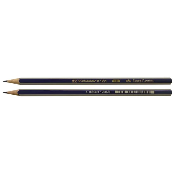 Grafitceruza, 2B, hatszögletű, FABER-CASTELL "Goldfaber"