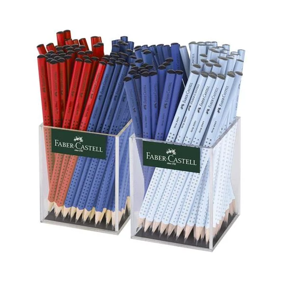 Grafitceruza display, B, háromszögletű, FABER-CASTELL "Grip 2001", vegyes