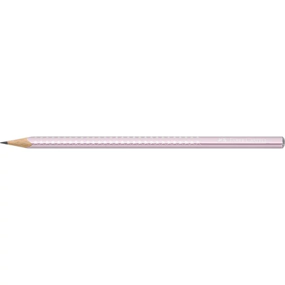 Grafitceruza, B, háromszögletű, FABER-CASTELL "Sparkle", metál rózsaszín