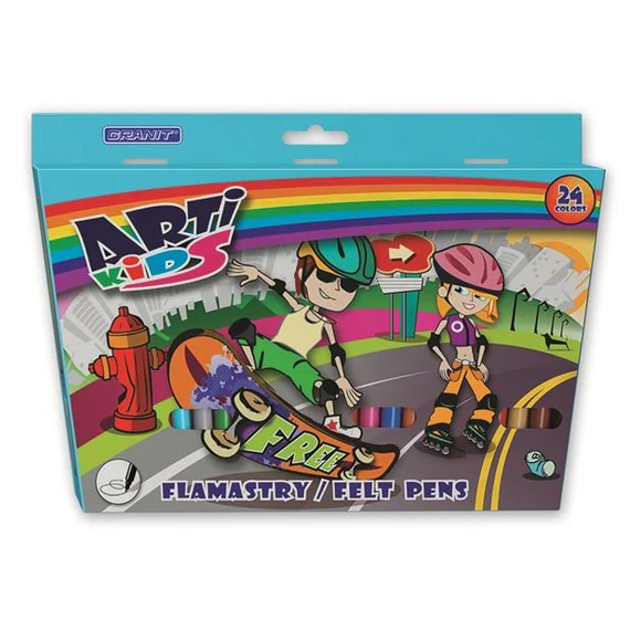 Rostirón készlet, GRANIT "Arti Kids", 24 különböző szín Rostirón készlet, GRANIT "Arti Kids", 24 különböző szín