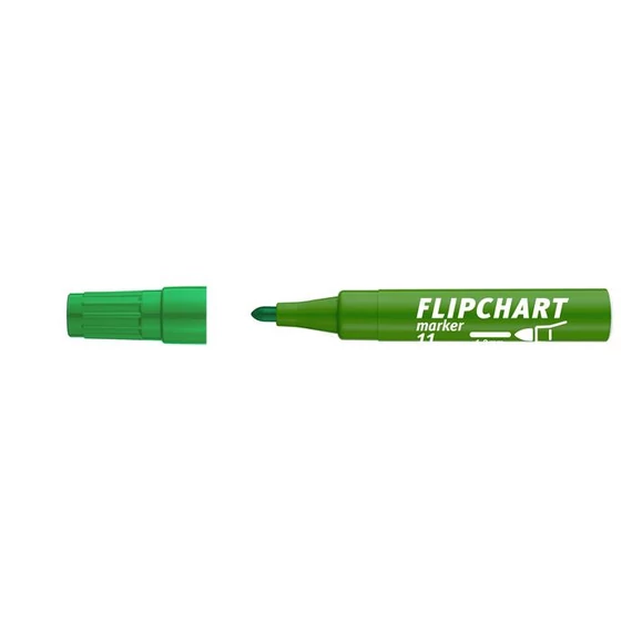 Flipchart marker, 1-3 mm, kúpos, ICO "Artip 11", zöld