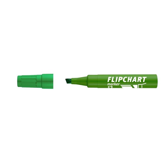 Flipchart marker, 1-4 mm, vágott, ICO "Artip 12", zöld