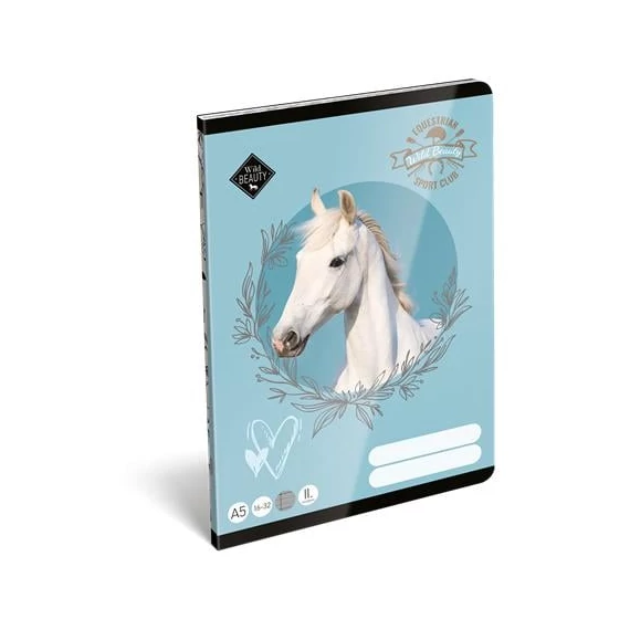 Füzet, tűzött, A5, vonalas, 32 lap, 2. osztály, LIZZYSULI, "Wild Beauty, Sport Club","16-32"