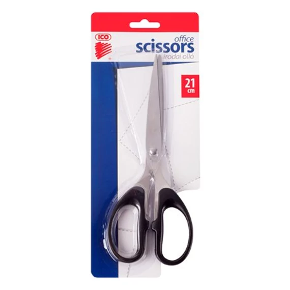 Olló, irodai, 21 cm, ICO, fekete Olló, irodai, 21 cm, ICO, fekete