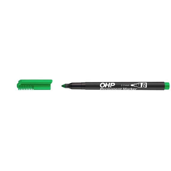 Alkoholos marker, OHP, 2-3 mm, B, ICO, zöld