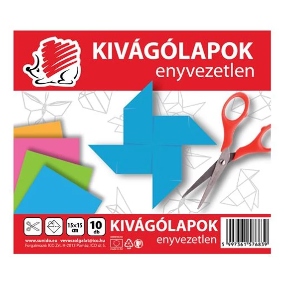 Kivágó, 15x15 mm, ICO "Süni", 10 lap