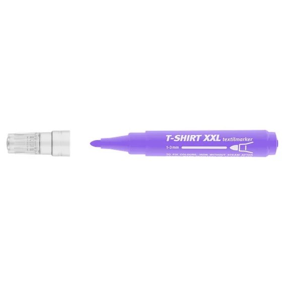 Textilmarker, 1-3 mm, kúpos, ICO "XXL T-Shirt", lila