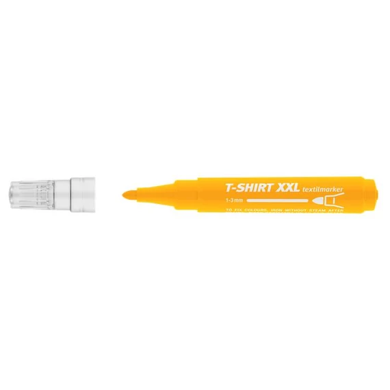 Textilmarker, 1-3 mm, kúpos, ICO "XXL T-Shirt", sárga