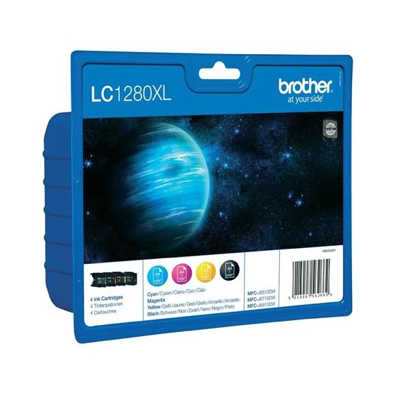 LC1280XLBCMY Tintapatron multipack MFC J6910DW, BROTHER, b+c+m+y, 1*2400 o., 3*1200 o.