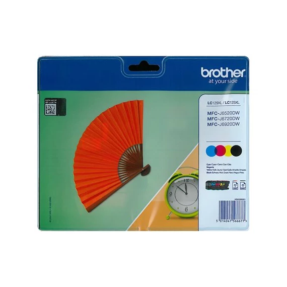 LC129XLB/LC125XLCMY tintapatron multipack MFC-J6520 nyomtatóhoz, BROTHER, b+c+m+y, 1*2400 o., 3*1200 o.