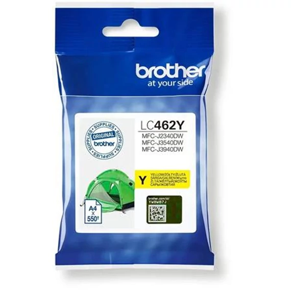 LC462Y Tintapatron MFC-J3540 nyomtatóhoz, BROTHER, sárga, 550 oldal LC462Y Tintapatron MFC-J3540 nyomtatóhoz, BROTHER, sárga, 550 oldal