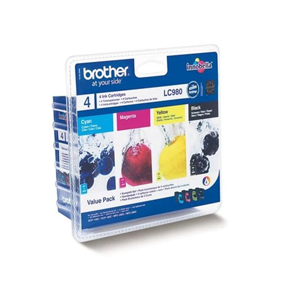 LC980BCMY Tintapatron multipack DCP 145C, BROTHER, b+c+m+y, 1*300 oldal, 3*260 oldal LC980BCMY Tintapatron multipack DCP 145C, BROTHER, b+c+m+y, 1*300 oldal, 3*260 oldal