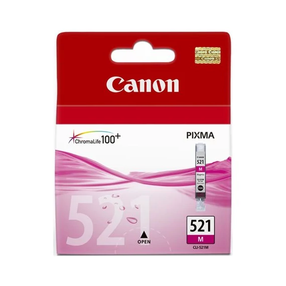 CLI-521M Tintapatron Pixma iP3600, 4600, MP540 nyomtatókhoz, CANON, magenta, 9ml