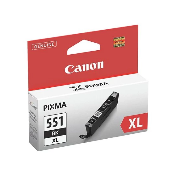CLI-551BXL Fotópatron Pixma iP7250, MG5450, MG6350 nyomtatókhoz, CANON, fekete, 11ml