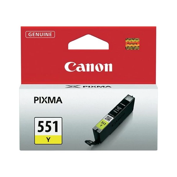 CLI-551Y Tintapatron Pixma iP7250, MG5450 nyomtatókhoz, CANON, sárga, 7ml