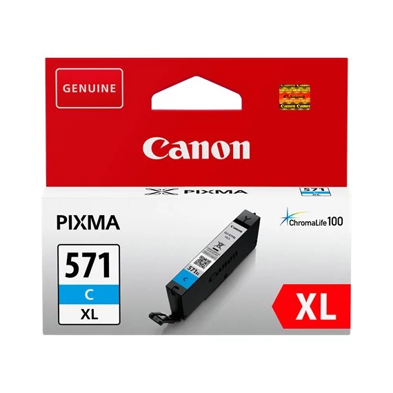 CLI-571CXL Tintapatron Pixma MG5750, 6850,7750 nyomtatókhoz, CANON, cián, 11 ml