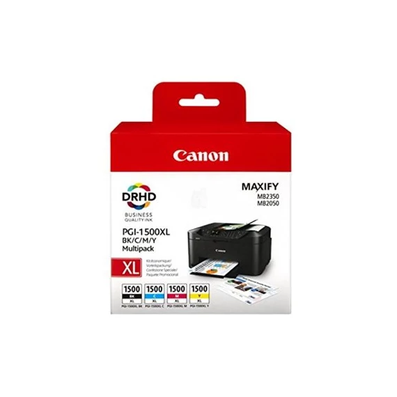 PGI-1500XLKIT Tintapatron multipack Maxify MB2350 nyomtatóhoz, CANON, b+c+m+y, 34ml+3*12ml