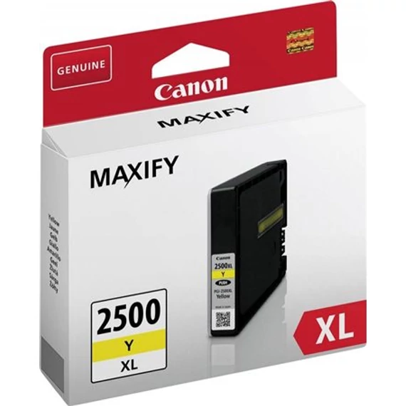 PGI-2500YXL Tintapatron Maxify MB5350 nyomtatókhoz, CANON, sárga, 19,3 ml