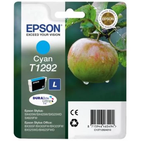 T12924011 Tintapatron Stylus SX420W, SX425W, SX525WD nyomtatókhoz, EPSON, cián, 7ml