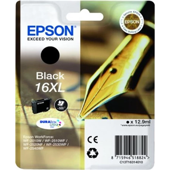 T16314010 Tintapatron Workforce WF2540WF nyomtatóhoz, EPSON, fekete, 12,9ml
