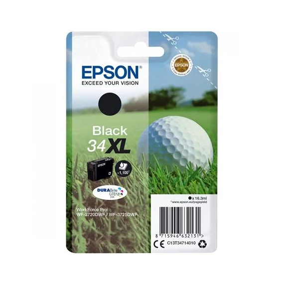 C13T34714010 Tintapatron WF-3720DWF, 3725DWF nyomtatókhoz, EPSON, fekete, 16,3ml