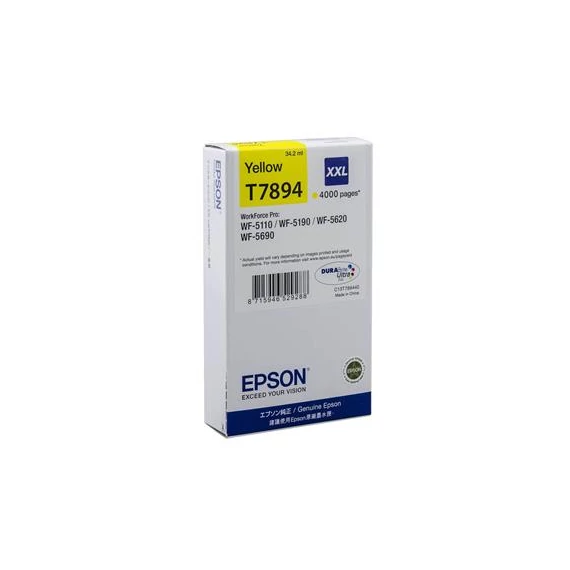 C13T789440 Tintapatron WF-5110DW, WF-5190DW nyomtatókhoz, EPSON, sárga, 34,2ml