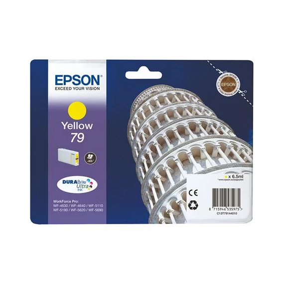 T79144010 Tintapatron Workforce Pro WF-5110, WF-5690 nyomtatókhoz, EPSON, sárga, 0,8k