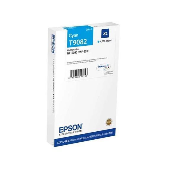 T908240 Tintapatron Workforce Pro WF-6090, WF-6590 nyomtatókhoz, EPSON, cián, 4k
