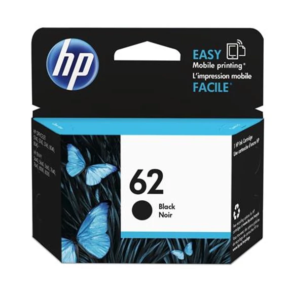 C2P04AE Tintapatron ENVY 5640, 7640, 5740 nyomtatókhoz, HP 62 fekete, 4ml